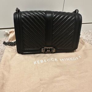 Chevron Quilted Love Crossbody